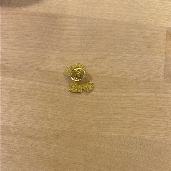Gold and Red Heart Pin - Picture 2 of 2